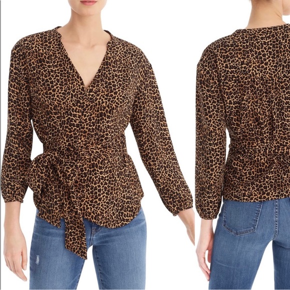 NWT | J. Crew | Leopard Wrap Blouse | Size Medium - Picture 2 of 7
